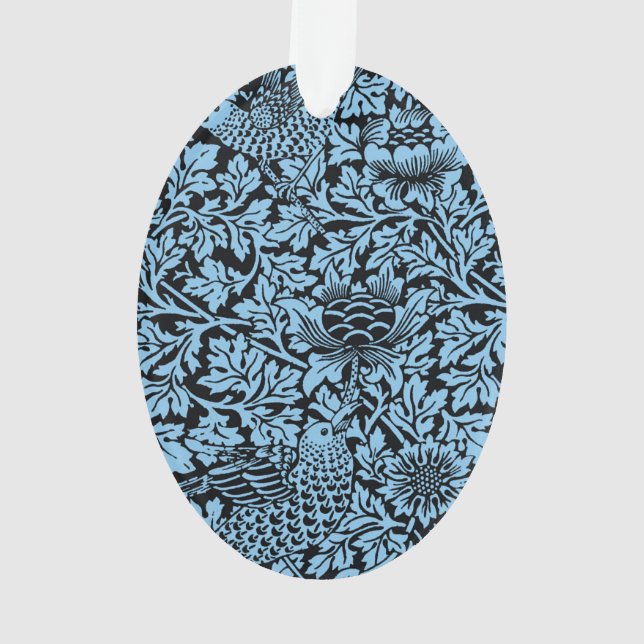 William Morris Floral Pattern Bird Anenome Ornament (Rückseite)
