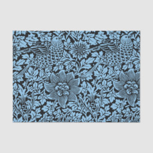 William Morris Floral Pattern Bird Anenome Seidenpapier
