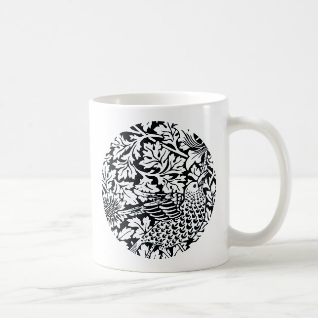 William Morris Floral Pattern Bird Anenome Tasse (Rechts)