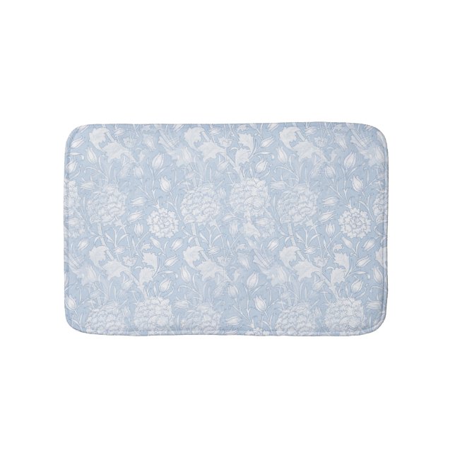 William Morris floral Pattern in Blue Bath Mat Badematte (Vorderseite)