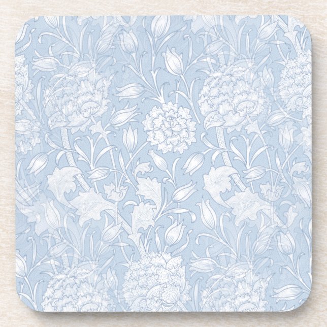 William Morris Floral Pattern in Blue Getränkeuntersetzer (Vorderseite)