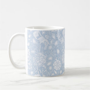 William Morris Floral Pattern in Blue Kaffeetasse