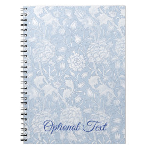 William Morris Floral Pattern in Blue Notizblock