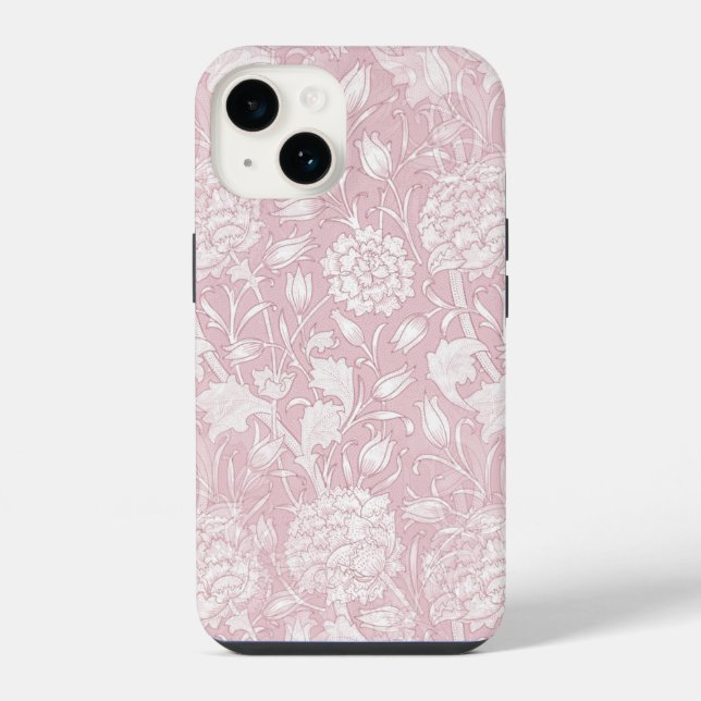 William Morris Floral Pattern in Pink iPhone Hülle (Rückseite)