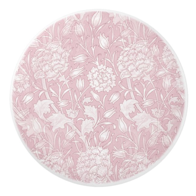 William Morris Floral Pattern in Pink Keramikknauf (Vorderseite)