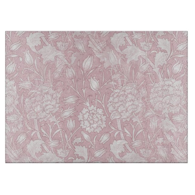 William Morris Floral Pattern in Pink Schneidebrett (Vorderseite)
