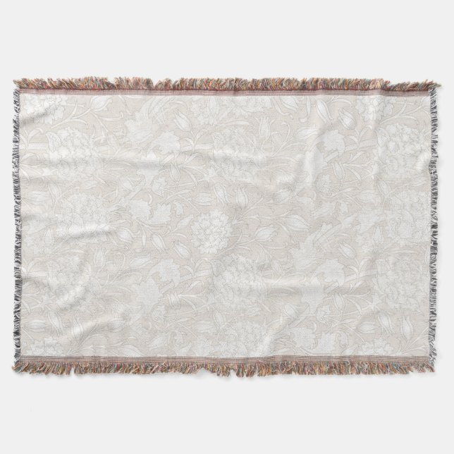 William Morris Floral Pattern in Sepia Decke (Vorderseite)