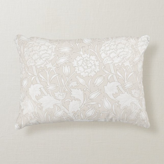 William Morris Floral Pattern in Sepia Dekokissen (Vorderseite)