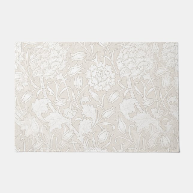 William Morris Floral Pattern in Sepia  Fußmatte (Vorderseite)