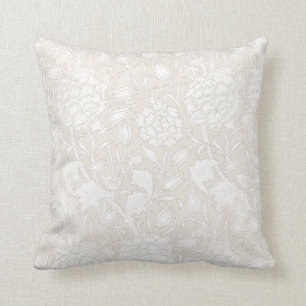 William Morris Floral Pattern in Sepia Kissen