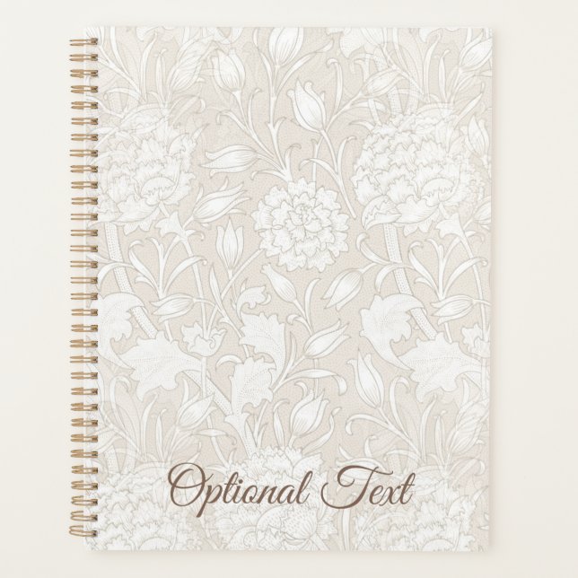 William Morris Floral Pattern in Sepia Planer (Vorderseite)