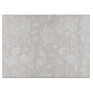 William Morris Floral Pattern in Sepia  Schneidebrett