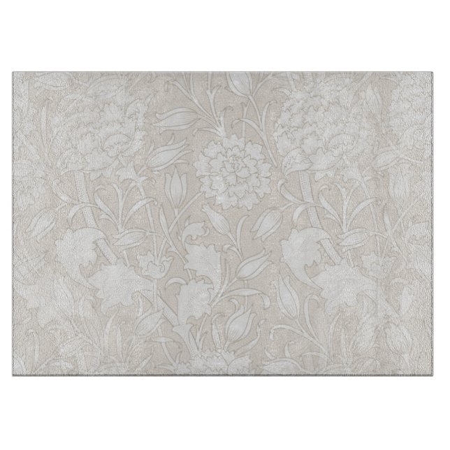 William Morris Floral Pattern in Sepia  Schneidebrett (Vorderseite)
