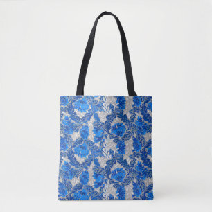 William Morris Floral, Sapphire Blue und Grau