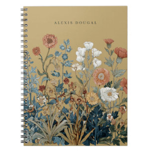 William Morris Floral Wildblumen Vintage Persönlic Notizblock
