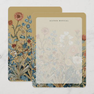 William Morris Floral Wildflower Vintage Persönlic Mitteilungskarte