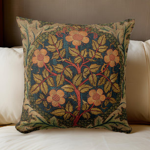 William * Morris Floraler Baumrosen Kranz Kissen