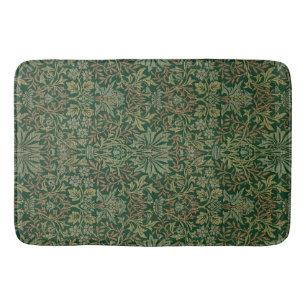 William Morris Flower Garden-Grün Badematte