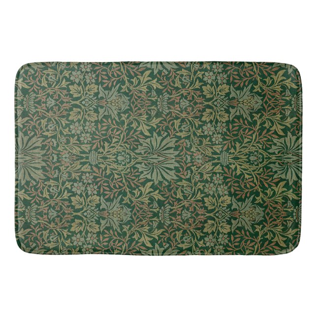 William Morris Flower Garden-Grün Badematte (Vorderseite)