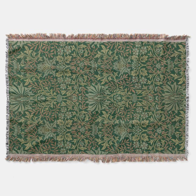 William Morris Flower Garden-Grün Decke (Vorderseite)