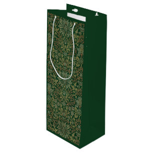 William Morris Flower Garden-Grün Geschenktüte Für Weinflaschen