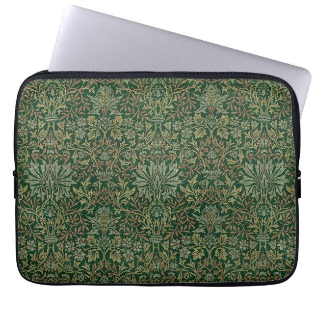 William Morris Flower Garden-Grün Laptopschutzhülle (Vorderseite)