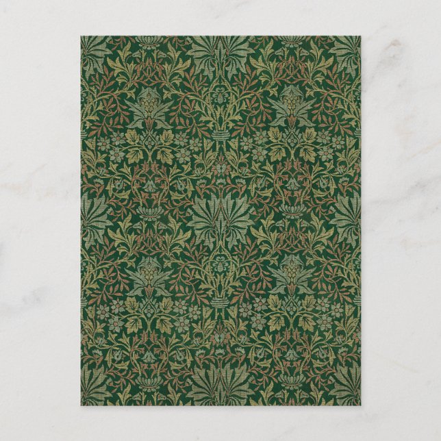 William Morris Flower Garden-Grün Postkarte (Vorderseite)