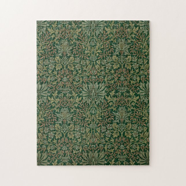 William Morris Flower Garden-Grün Puzzle (Vertikal)