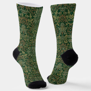 William Morris Flower Garden-Grün Socken