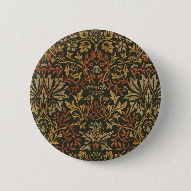 William Morris Flower Garden Tapestry Button (Vorderseite)