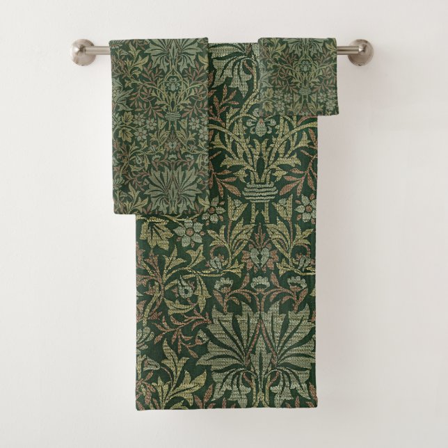 William Morris Flower Garden Tapestry Classic Badhandtuch Set (Insitu)