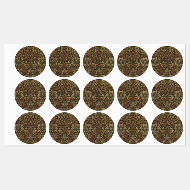 William Morris Flower Garden Tapestry Etiketten (Blatt)