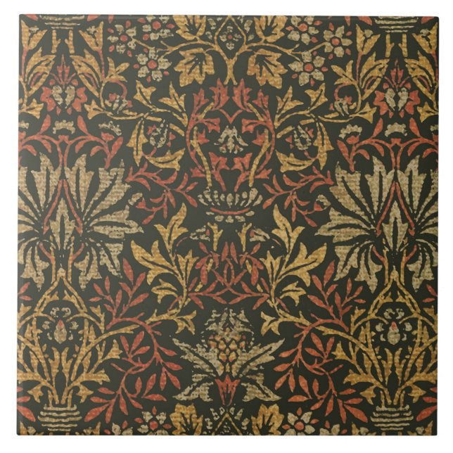 William Morris Flower Garden Tapestry Fliese (Vorderseite)