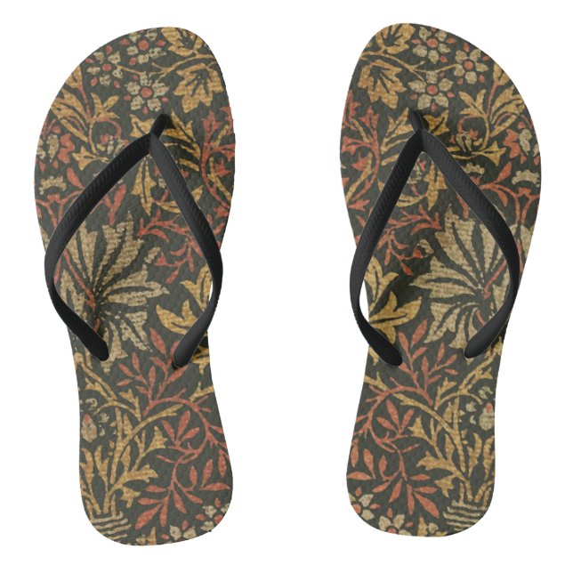 William Morris Flower Garden Tapestry Flip Flops (Fußbett)