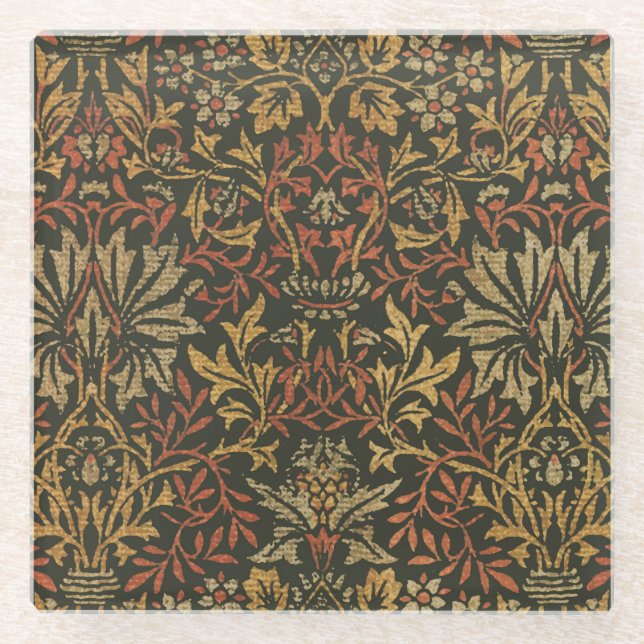William Morris Flower Garden Tapestry Glasuntersetzer (Vorderseite)