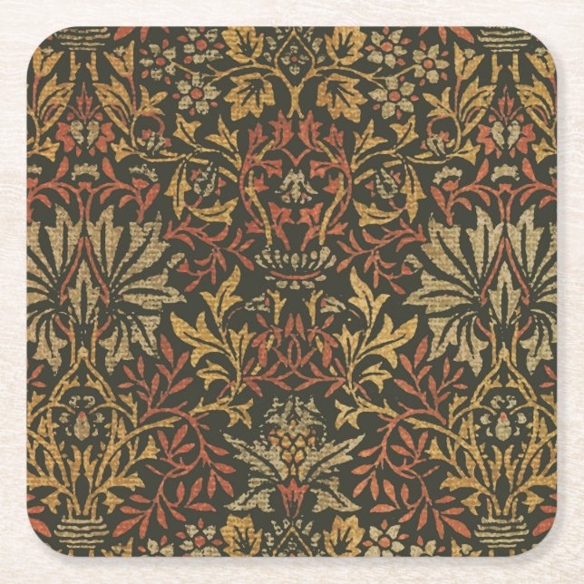 William Morris Flower Garden Tapestry Rechteckiger Pappuntersetzer (Vorderseite)