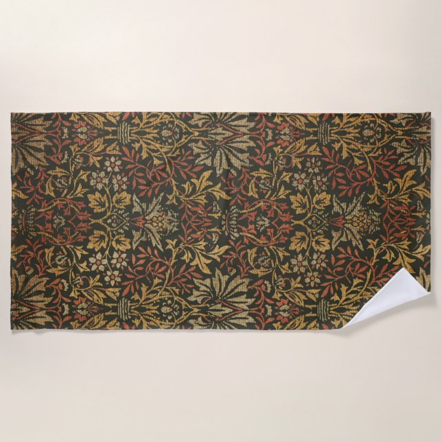 William Morris Flower Garden Tapestry Strandtuch (Vorderseite)