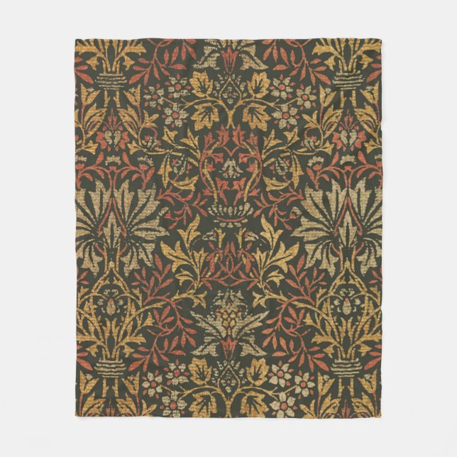 William Morris Flower Garden Teppich Fleecedecke (Vorderseite)