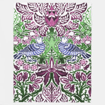 William Morris Folk Art Birds Blume Acorns