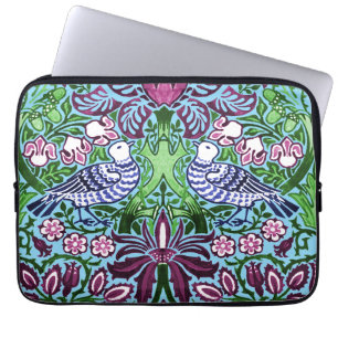 William Morris Folk Art Birds Blume Acorns Laptopschutzhülle
