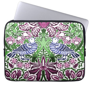 William Morris Folk Art Birds Blume Acorns Laptopschutzhülle