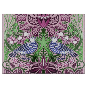 William Morris Folk Art Birds Blume Acorns Schneidebrett