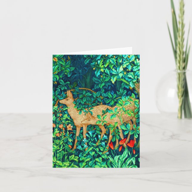 William Morris Forest Deer Tapestry Karte (Vorderseite)