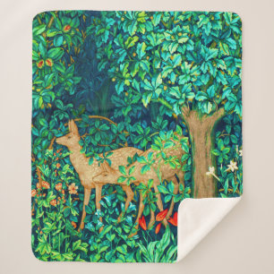 William Morris Forest Deer Tapestry Sherpadecke