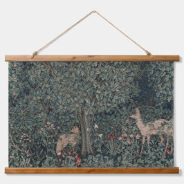 William Morris Forest Greenerals Animals Blume Wandteppich Mit Holzrahmen