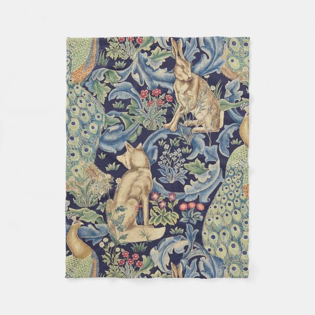 William Morris Forest Rabbit Fleecedecke (Vorderseite)