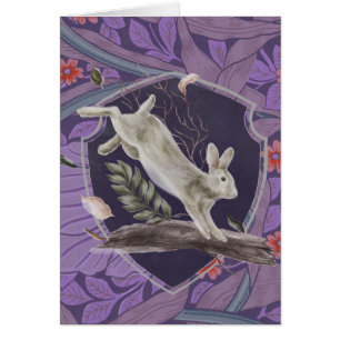 William Morris Forest Rabbit Floral Art Nouveau