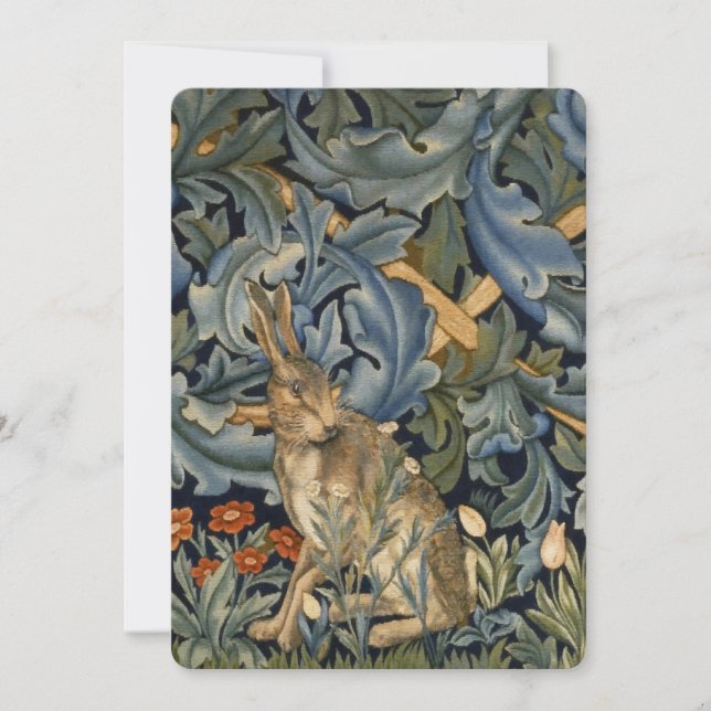 William Morris Forest Rabbit Floral Art Nouveau (Vorderseite)