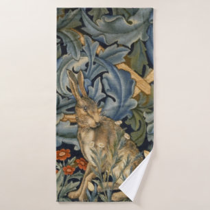 William Morris Forest Rabbit Floral Art Nouveau Badhandtuch Set