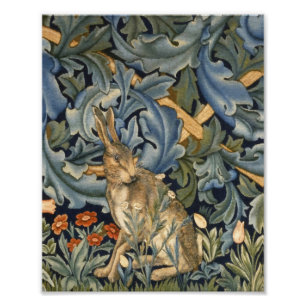 William Morris Forest Rabbit Floral Art Nouveau Fotodruck